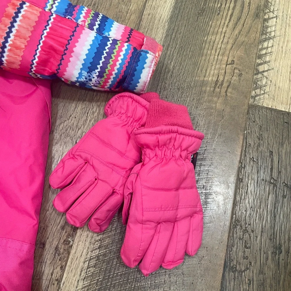 Weatherproof 4pc winter coat gloves & Bibs girl 5